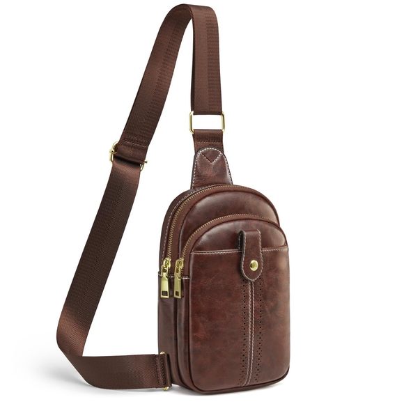 Small Sling Bag Vegan Leather Crossbody Bags Trendy Purse With :> - Picture 1 of 7